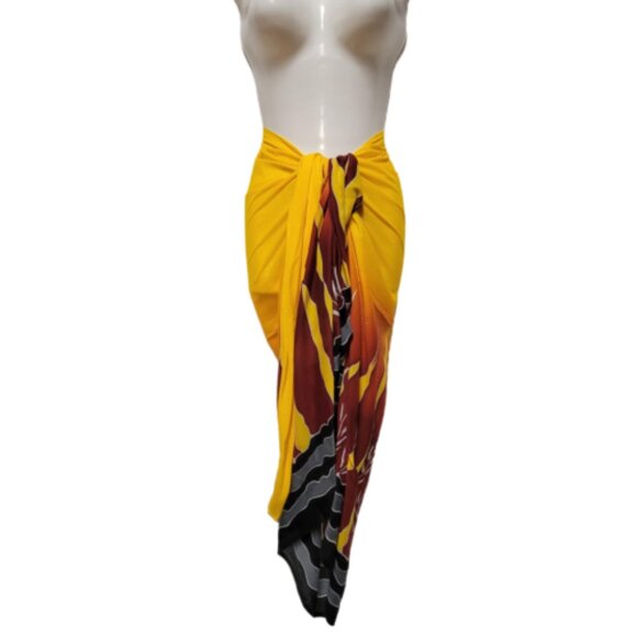 Cover Up Long Wrap, Halter or Strapless Wrap Dress Cotton Coverups - Picture 9 of 12